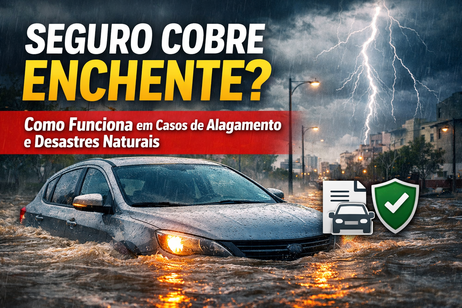 Seguro cobre enchente? Entenda como funciona a seguradora em casos de alagamento e desastres naturais